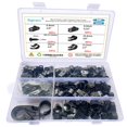 Types Orf Rivets 300 Piece Black R Type Plastic Cable Clips Assortment Kit Screw Mount ...