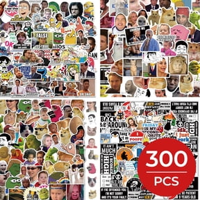 300-Piece Funny Meme Vinyl Sticker Pack, Bulk Stickers for Laptop, Water Bottle, Phone, Car, Luggage, DIY Decal for Teens Adults
