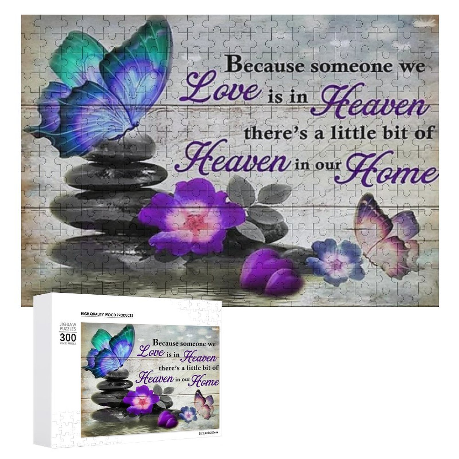 500-Piece Dragonfly Jigsaw Puzzle - 'Because Someone We Love Is In Heaven' Memorial Puzzle For Adults - View #9