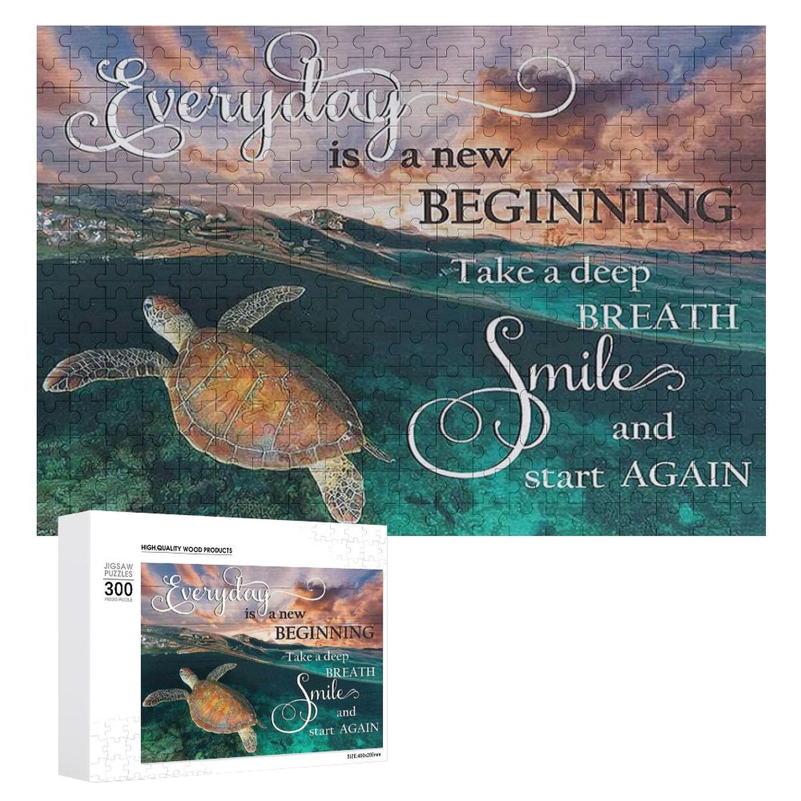 300 Piece Jigsaw Puzzle for Adults and Families Turtle Ocean Sea