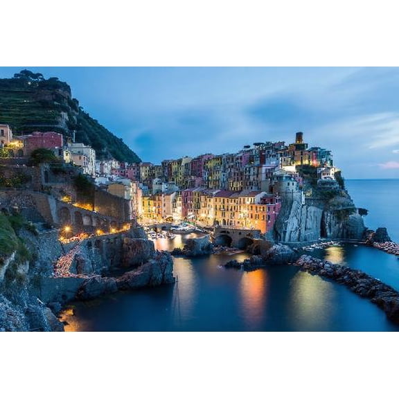 300 Piece Jigsaw Puzzle for Adults Vernazza at Dusk Wooden Puzzle Environmentally Friendly No Odor Challenging Educational Fun Family Holiday Activities Games Toys Gifts