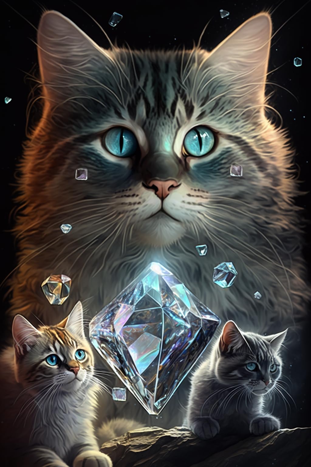 300 Piece Jigsaw Puzzle Adults,Wooden Puzzles,Crystal Cat Puzzle-Adult ...