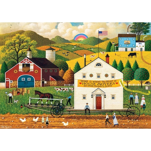 300 Piece Jigsaw Puzzle - Charles Wysocki - House Movers - 300 Large Piece Jigsaw Puzzle