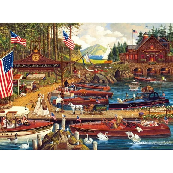300 Piece Jigsaw Puzzle Charles Wysocki Lost in The Woodies Puzzle Challenging Educational Fun Family Games Toys Gifts for Home Kitchen Decor Family Activities