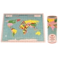 thumbnail image 1 of 300 Piece Jigsaw Puzzle In A Tube - World Map, 1 of 1