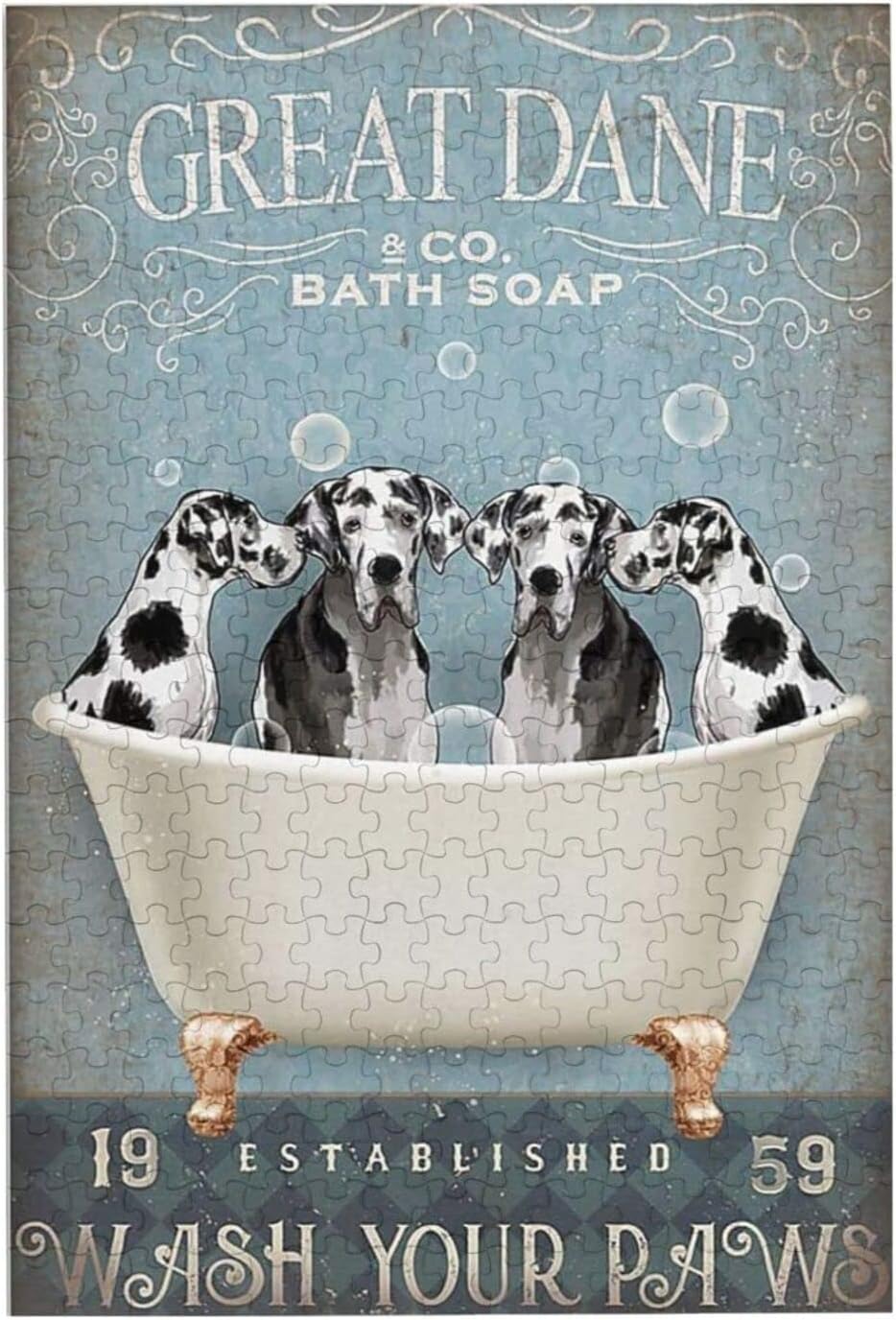 300 Piece Jigsaw Puzzles Great Dane Bath Soap Wooden Jigsaw Puzzles for