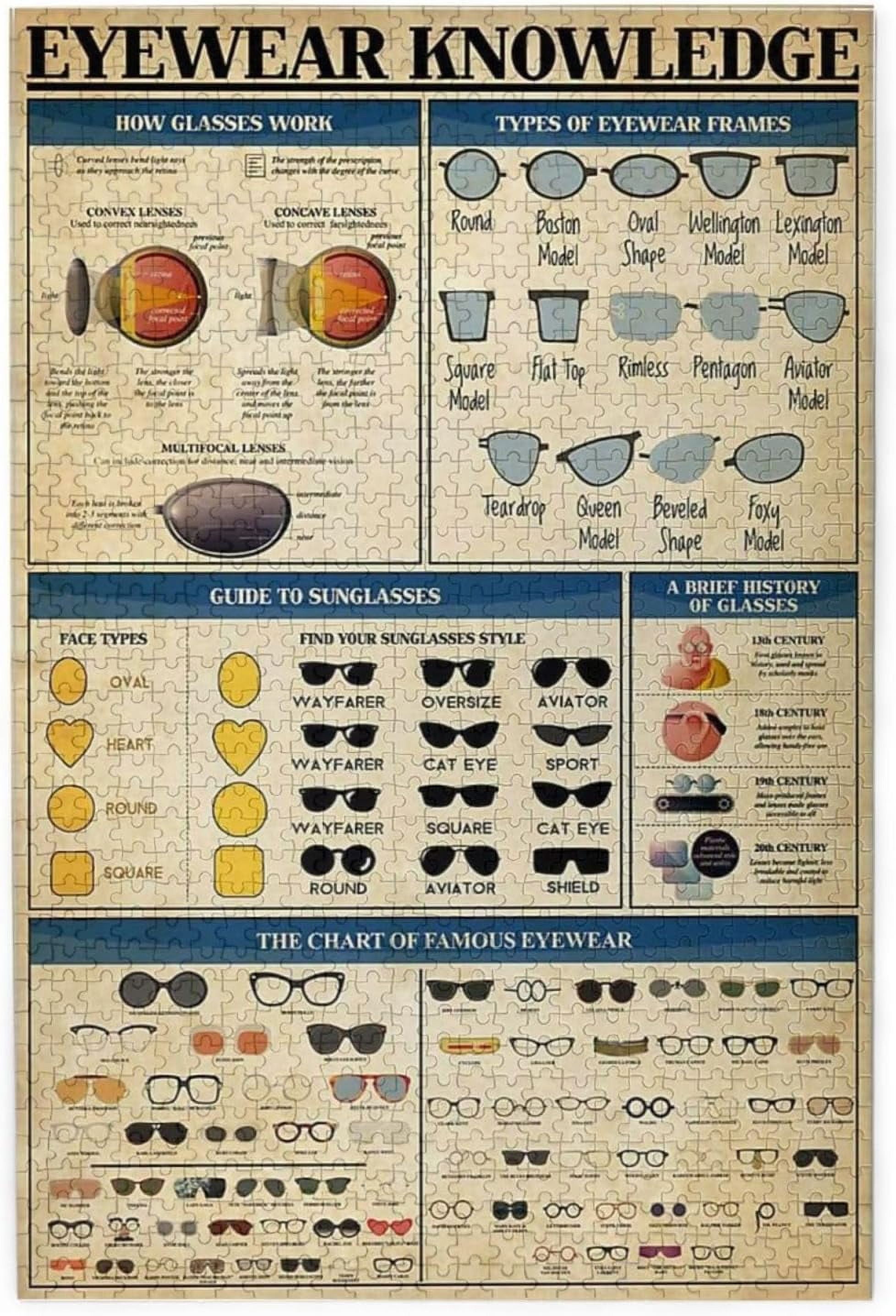 300 Piece Jigsaw Puzzles How Glasses Work Infographics Eyeglasses
