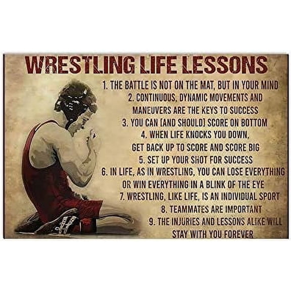 300 Piece Jigsaw Puzzles Wrestling Life Lessons The Battle is Not On The Mat But in Your Mind Wooden Jigsaw Puzzles for Adults Development Fun Games Best Gift Challenging and Fun Activity