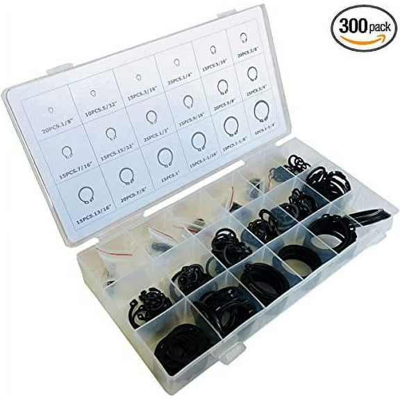 300 Piece Snap Ring Assortment SAE