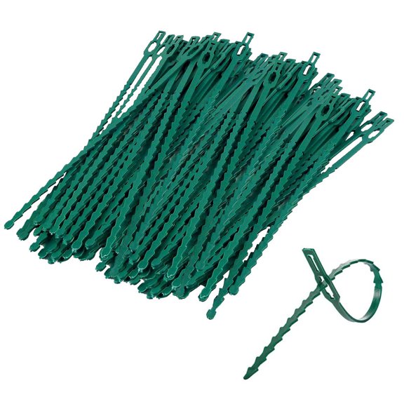 300 Pieces Adjustable Plant Ties Flexible Garden Plant Ties, Green Multi-Function Sturdy Garden Plant Twist Tie Plastic Garden Ties Plant Support Tree Shrub (17 cm, Cable Tie)