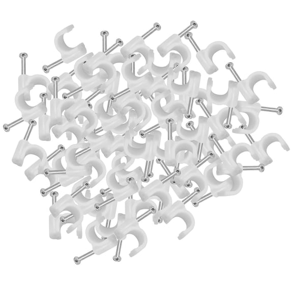 300 Pieces Cable Staple Clips Wall Wire Staple Fixtures Compatible with Ethernet Cable Rg6 Rg59 Cat5 Cat6 Rj45 T