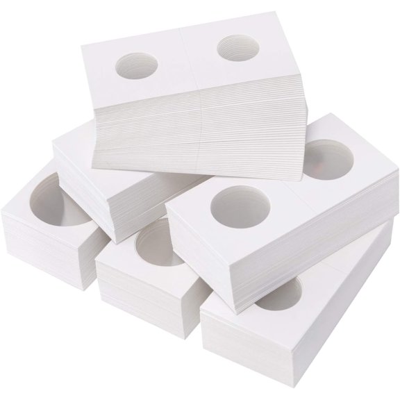 300 Pieces Cardboard Coin Holder Flip Mega Assortment 2 By 2 Inch For Coin Collection 6 Sizes
