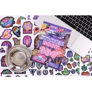 300+ Pieces Cool Neon Stickers Book for Laptop Phone Case Guitar Skateboard Helmet Bike Car Decals Scrapbooking Journaling Notesbook Luggage Water Bottles, Priz