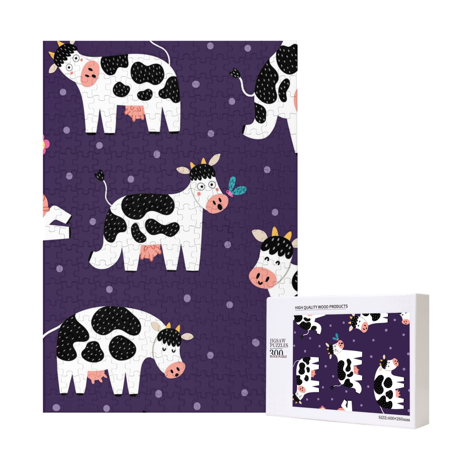 300 Pieces Jigsaw Puzzles Wooden Jigsaw Toy Family Game Wall Decor for