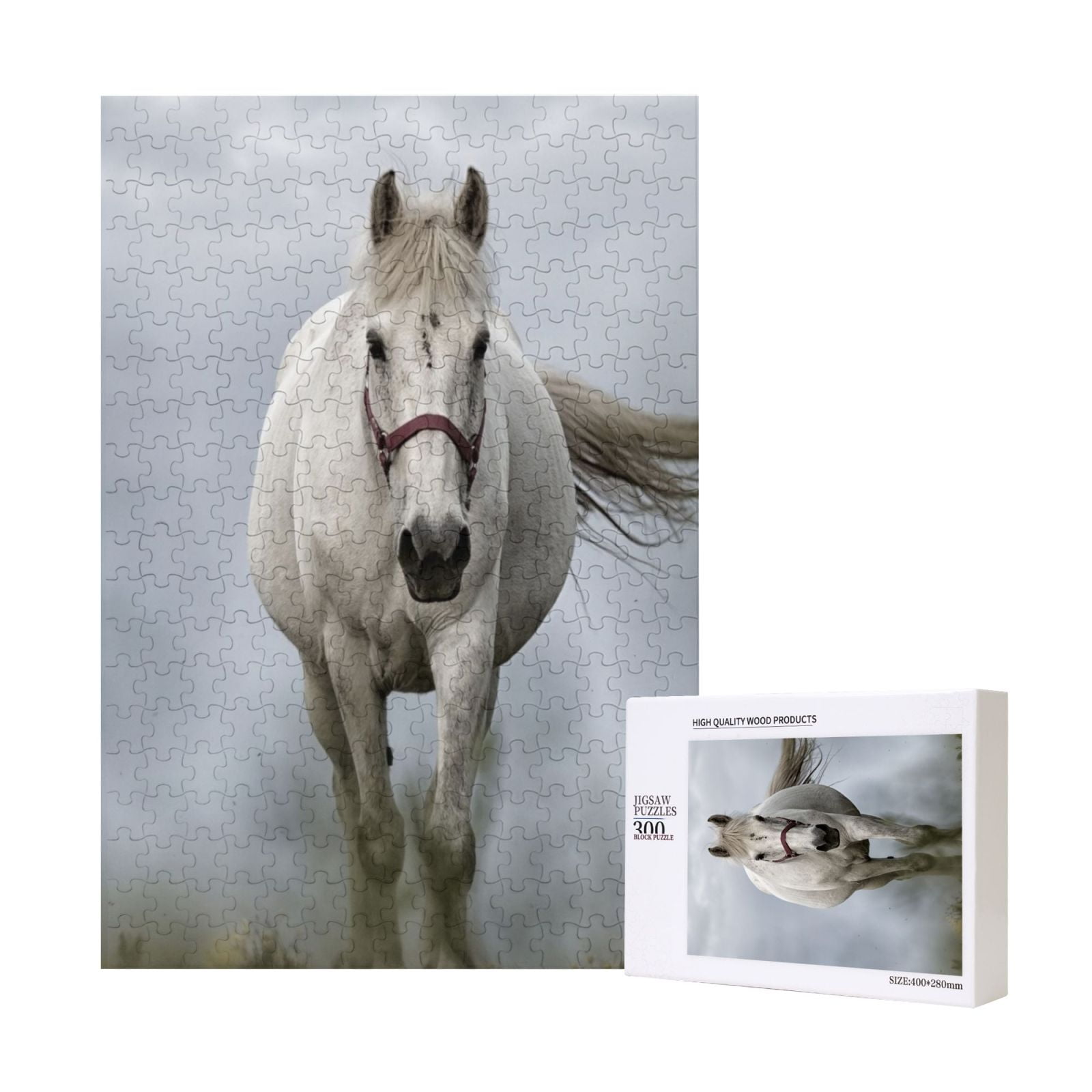 300 Pieces Jigsaw Puzzles Wooden Jigsaw Toy Family Game Wall Decor for