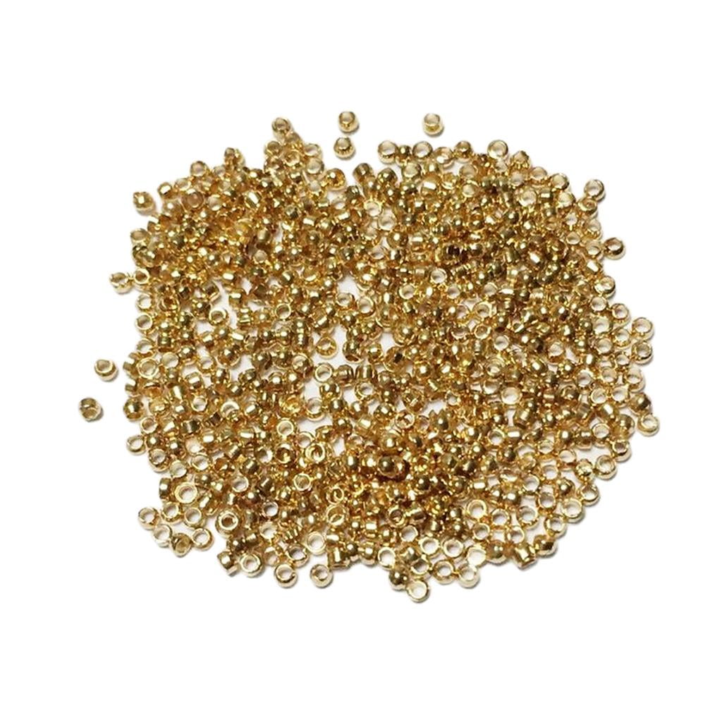 300 Pieces Large Hole Metal Golden Spacer Loose Beads Jewelry Making ...
