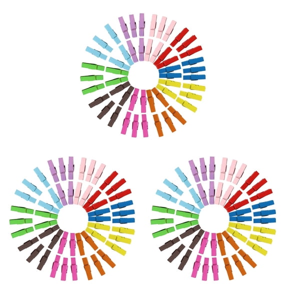 300 Pieces Mini Wooden Clothespins Photo Banner Clip Folder Cute