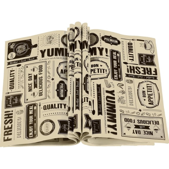 300 Pieces Newsprint Wax Sheets Newspaper 8.3 x 9.8 Inch, Kraft Background