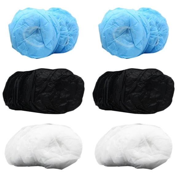 300 Pieces Non-Woven Sanitary Headphone Ear Cover Disposable Headset Covers for 8.5-10 cm Large-Sized Headphones,300 x disposable headphone ear covers,Black&White&Blue