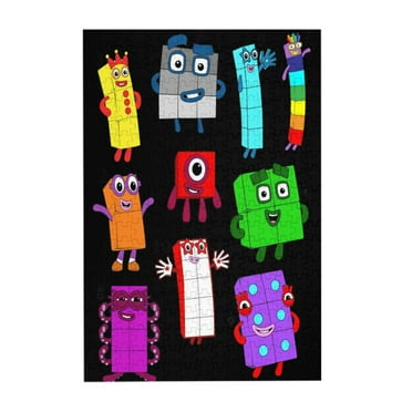 300 Pieces Number Block Puzzle for Adults and Teenagers Cartoon Jigsaw Puzzle for Room Decor Wall Decor Art Decor Challenging Gifts for Boys and Girls