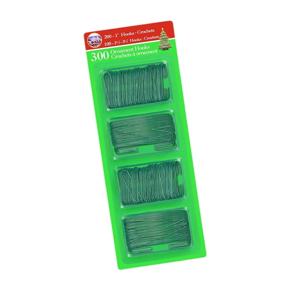 300 Pieces Ornament Hooks Tree Decorating Metal Wire Secure Grip for Christmas Party and Home Decorations