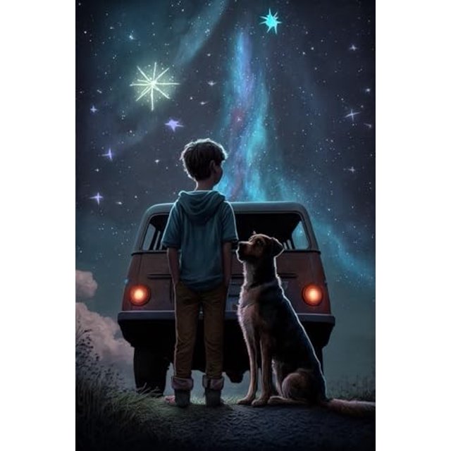 300 Pieces Puzzle for Adults YLook Up at The Stars Boy and The Dog