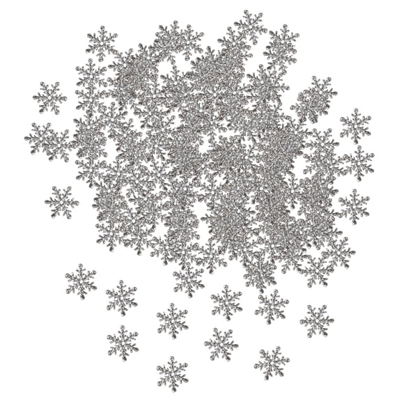 300 Pieces Snowflake Confetti Christmas Snowflake Glitter Confetti Table Decor for Winter Xmas Party Wonderland Party Supplies DIY Craft - Valentine's Day Decoration