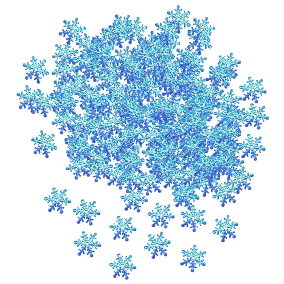 300 Pieces Snowflake Confetti Christmas Snowflake Glitter Confetti Table Decor for Winter Xmas Party Wonderland Party Supplies DIY Craft - Valentine's Day Decoration