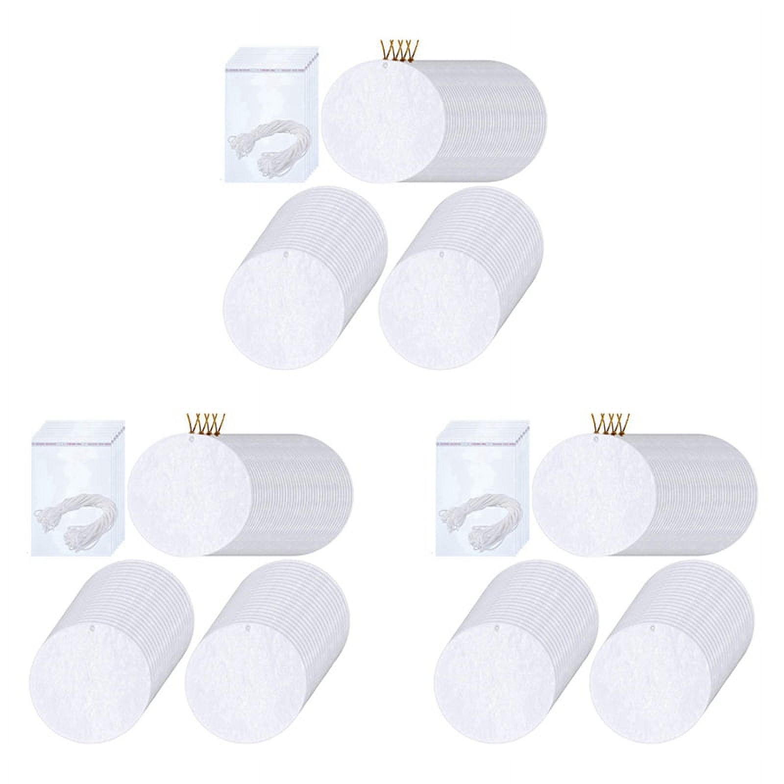 300 Pieces Sublimation Air Freshener Blanks DIY Air Freshener Scented Blank Car Pressed Felt for DIY Heat -Round