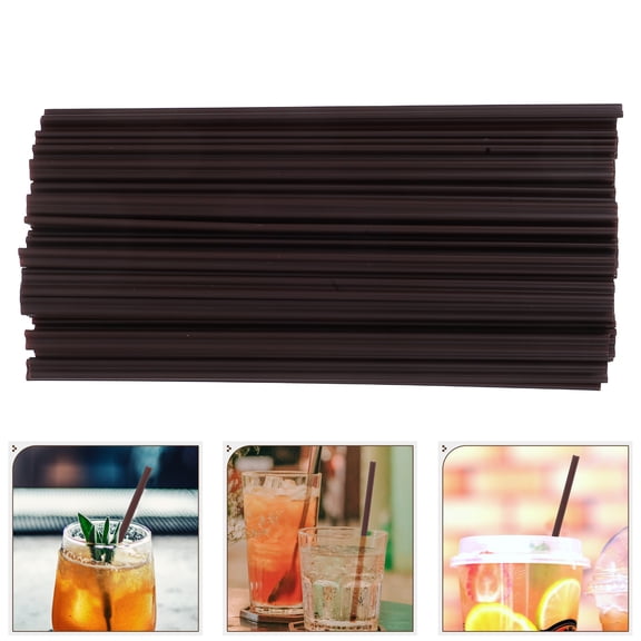 Supvox Stylish Coffee Colored Dual Hole Straws for Hot Drinks 300Pcs