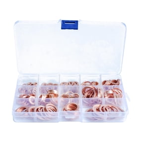 300 Pieces Washers Gaskets Rings Copper Construction Assortment for Automotive Generator Pump Applications