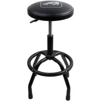 Adjustable Height Bar Stool, Pneumatic Swivel Bar Stool, 360 Degree Swivel, Heavy Duty Steel Frame Stool Perfect for Home, Bar, Garage and Shop, Black