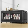 thumbnail image 1 of 300Qt Extra Large Stackable Storage Bins with Lid, 75Gal Collapsible Closet Organizer and Storage Drawers with Wheels, Plastic Storage Box, 1Pack, Black, 1 of 9