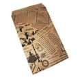 thumbnail image 1 of 300 Qty 4" x 6" Decorative Flat Paper Gift Bags - Newsprint Pattern on Brown Kraft Bags - for Sales/Treats/Parties Cookies/Gifts - N'icePackaging, 1 of 8