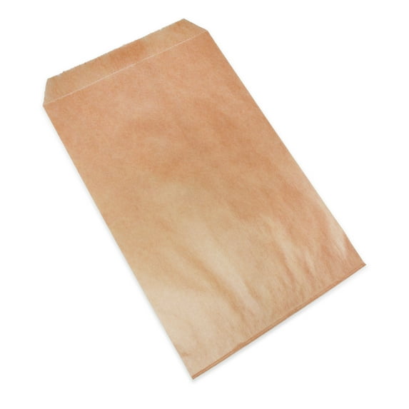 300 Qty 4" x 6" Decorative Flat Paper Gift Bags - Plain Brown Kraft Bags - for Sales/Treats/Parties Cookies/Gifts - N'icePackaging