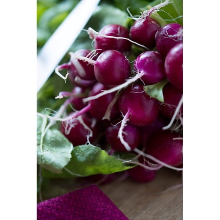 300 Seeds PURPLE PLUM RADISH Raphanus Sativus White Flesh Root Vegetable Seeds
