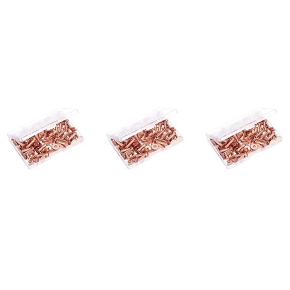 300 Sets Copper Rivets and Burrs Washers Leather Rivet Fastener for Collars DIY Craft Supplies
