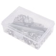thumbnail image 1 of 300 Sets Eye Hooks Screw Grommet Tool Assortment Kit Silver, 1 of 8