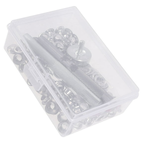 300 Sets Silent Setter Eyelet Tool Grommet Kit Ring Holes for Fabric Silver