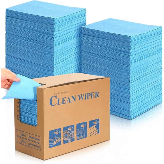 300 Sheets 9.84 x 13.78 in Disposable Shop Towels Bulk Heavy Duty Shop ...