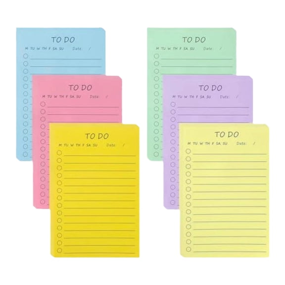 300 Sheets Colorful Note Paper 6x4Inch Wide Lined Note Pad Adhesive Note Paper Pocket Notepads for Writing Noting