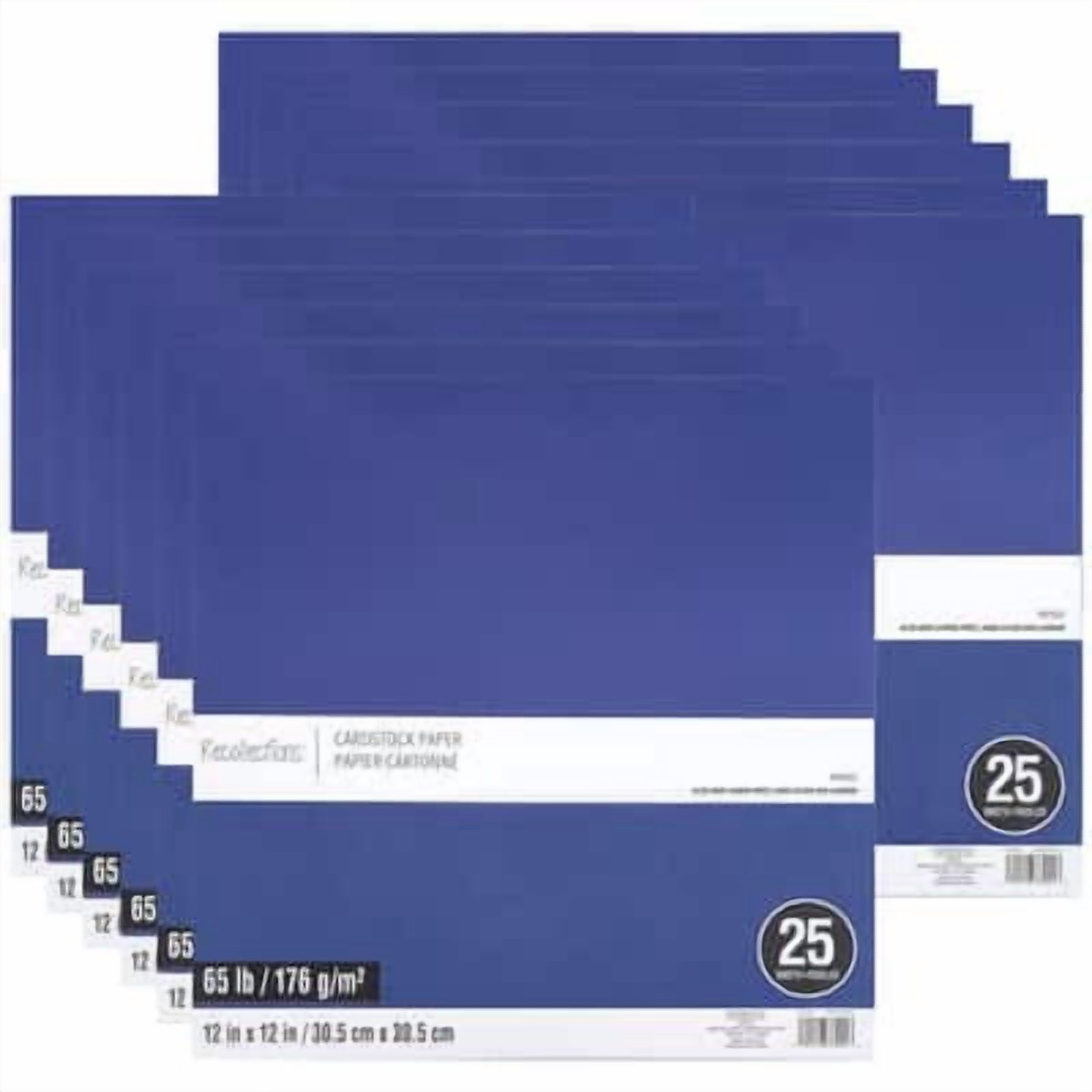 Recollections 300 Sheets Indigo 12" x 12" Cardstock Paper - Acid and Lignin Free Paper for Scrapbooks, Arts & Crafts - Bulk Pack