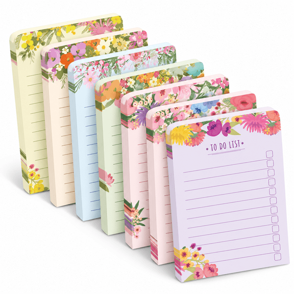 300 Sheets To Do List Notepad, 3.14 x 5.11 Inch, Flower Style