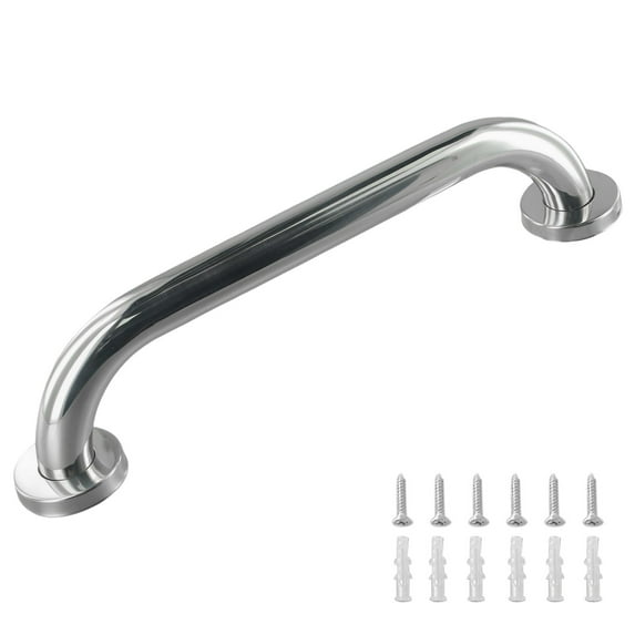 300 Shower Grab Bar Bath Handle Grip,Stainless Steel Bathroom Aid Safety Hand Handle Towel Rail,Silver