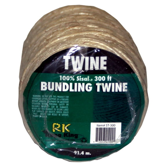 Rope King Sisal Twine, 300', Natural, 12 Pack