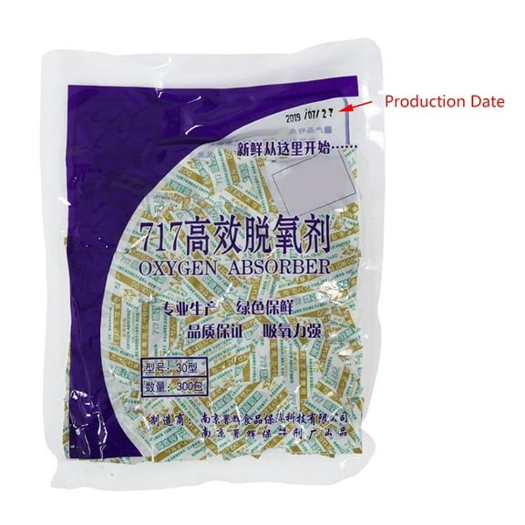 300 Small Bags Deoxidant 30CC Oxygen Absorber for Long Term Food Grade Storage Saver CO2 Absorbers