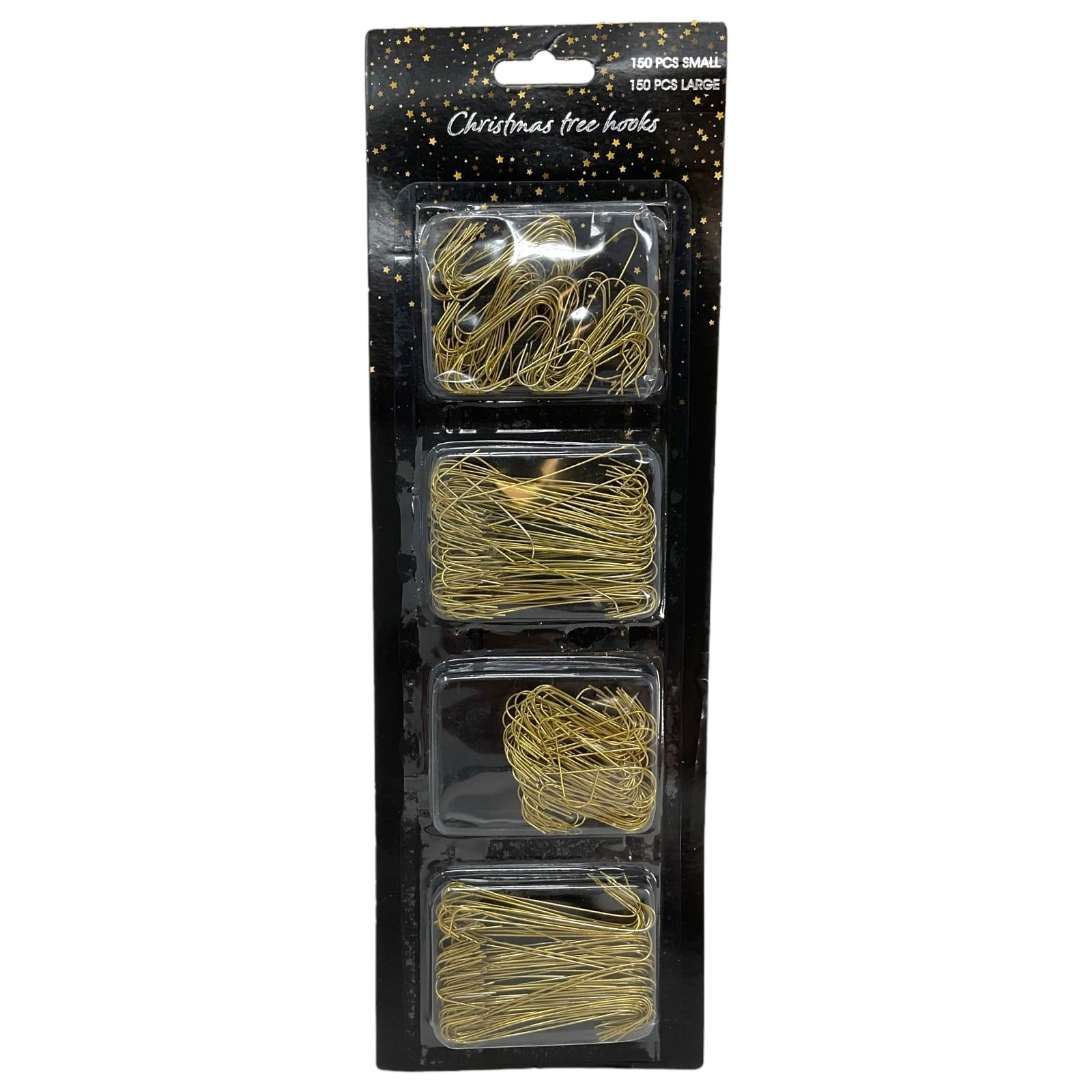 300 Small and Large Gold Metal Christmas Tree Ornament Hooks for