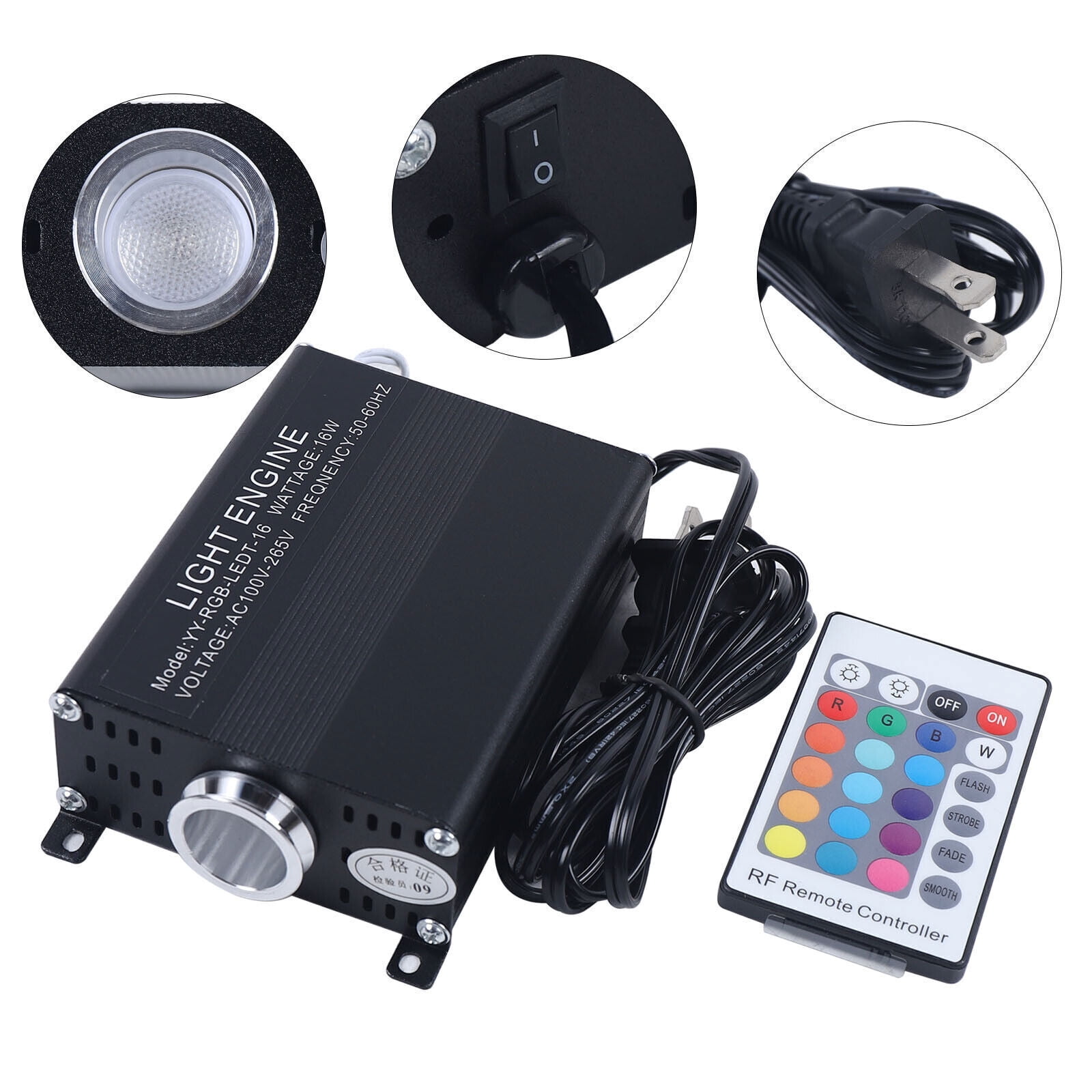 300 Strands Rgb Led Headliner Star Light Fiber Optic Roof Ceiling Kit W