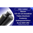 thumbnail image 1 of 300' Sweetbriar Triplex Aluminum Cable URD Direct Burial 4/0-4/0-2/0, 1 of 9