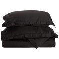 thumbnail image 1 of 300 TC, 100% Combed Cotton, Duvet Cover Set, Full/Queen, Solid, Black, 1 of 1